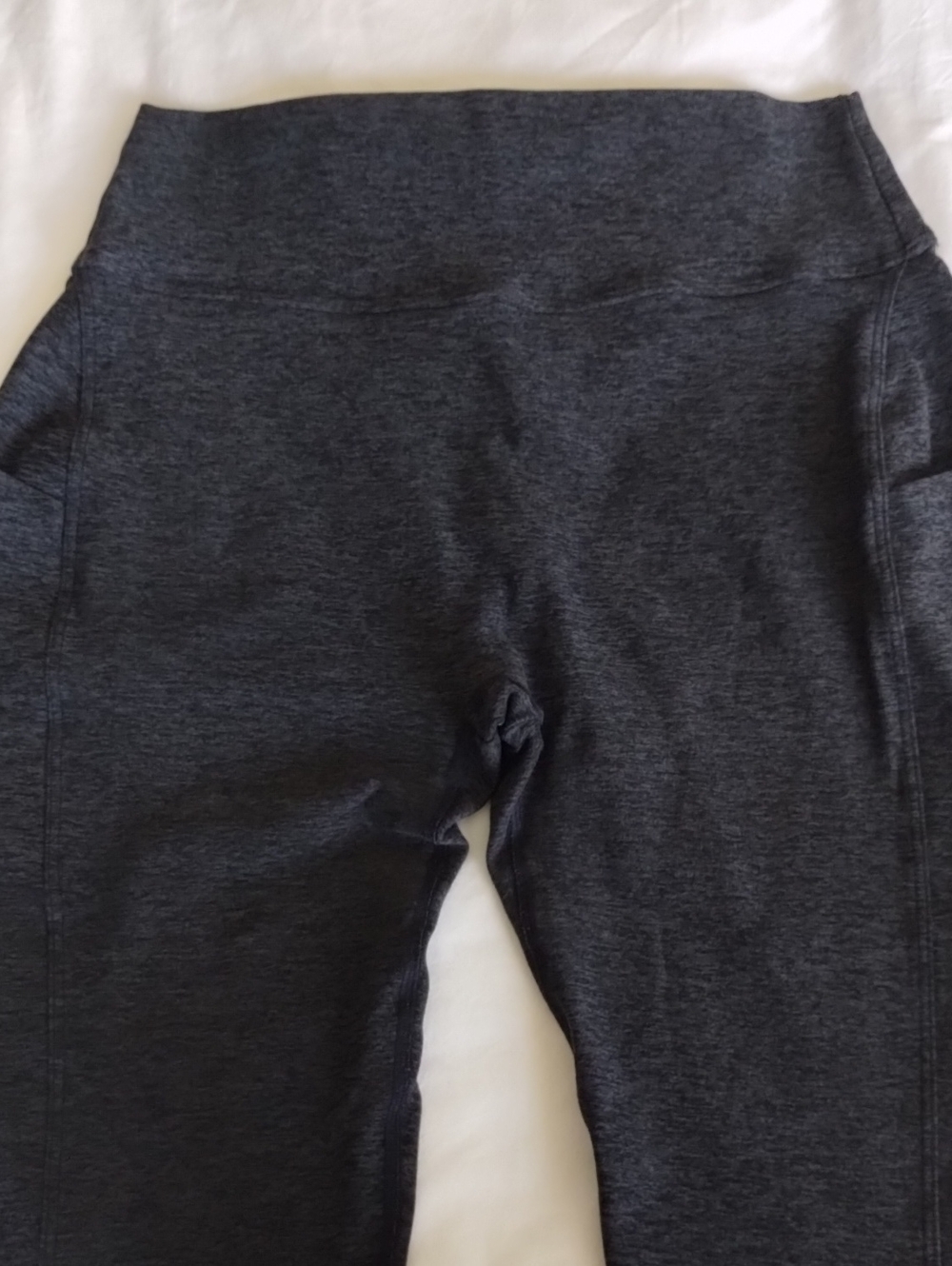 Bombshell Toned 7/8 High-Waist Sculpting Leggings with Pockets - Charcoal Gray L - Picture 8 of 16